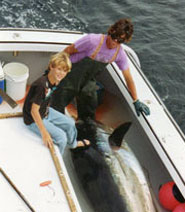 Shane and Noah with Tuna