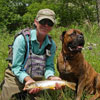 Selassie the Smiling New Mexico Trout Dog (on the Chama River)