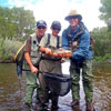 Nice Conejos River Trout! (Father, Son and Guide)