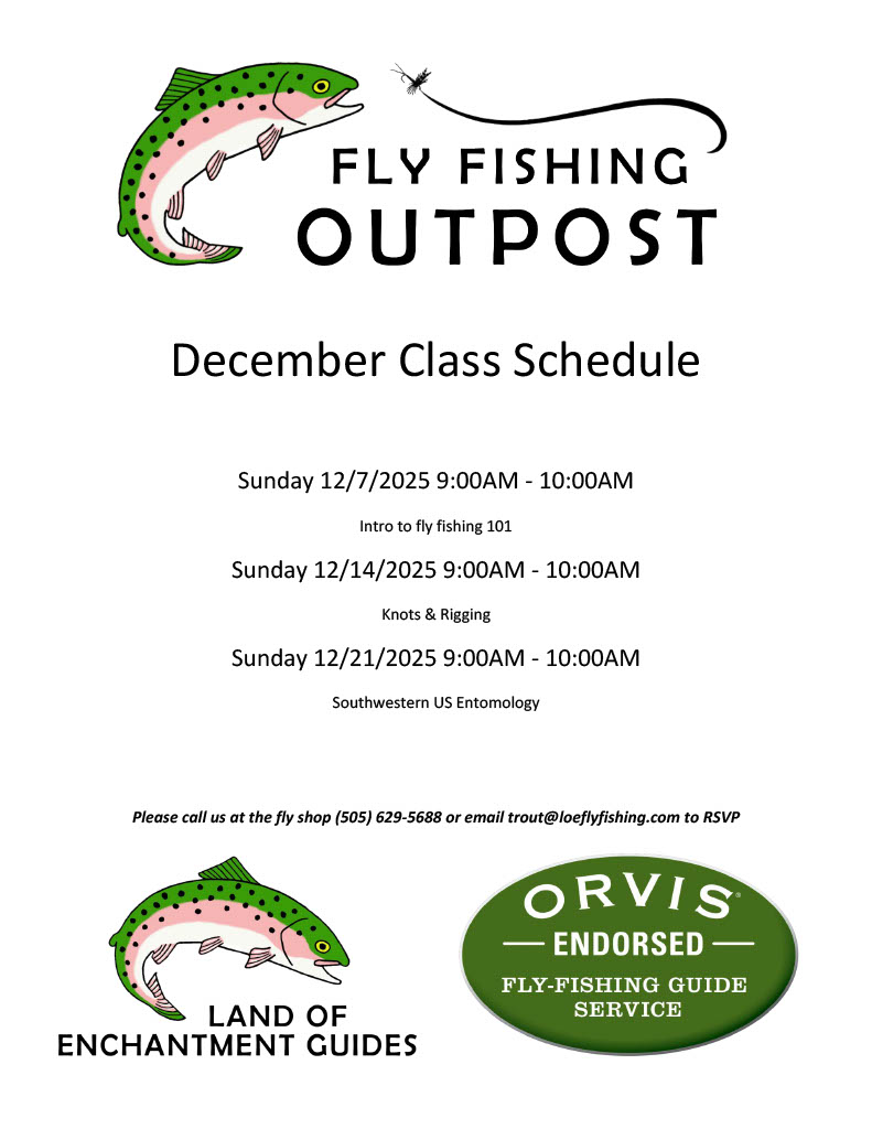 December Class Schedule Fly Fishing Outpost