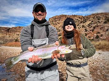 Father and Daughter Rainbow Trout