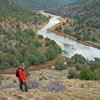 Hiking Down to a Remote Section of the Chama River in the Fall
